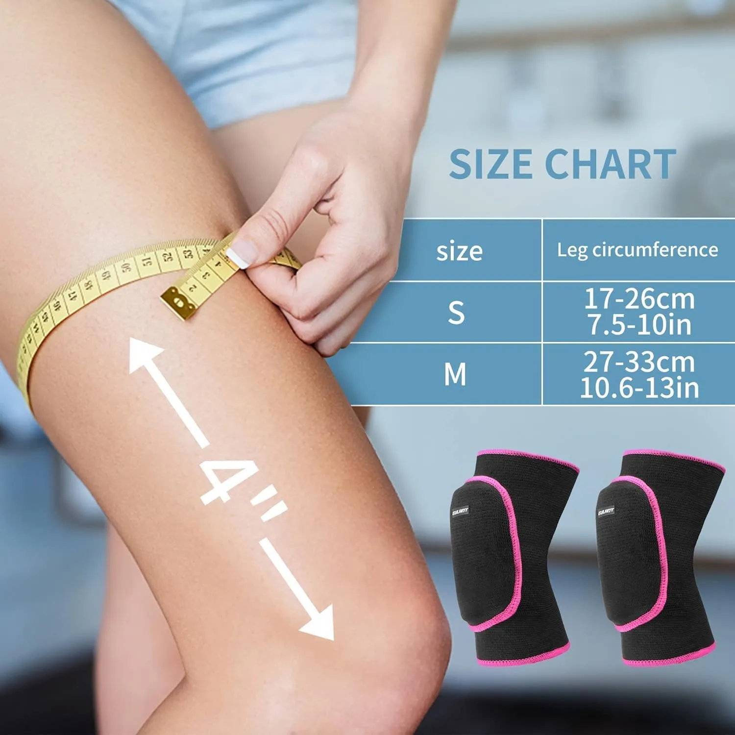 EULANT Kids Knee Pad for Dancers, Soft Anti-Slip Breathable Protective Knee Brace Pad, Volleyball Elastic Knee Support for Yoga Running Cycling Gym Workout Exercise, Kneepads for Junior Youth