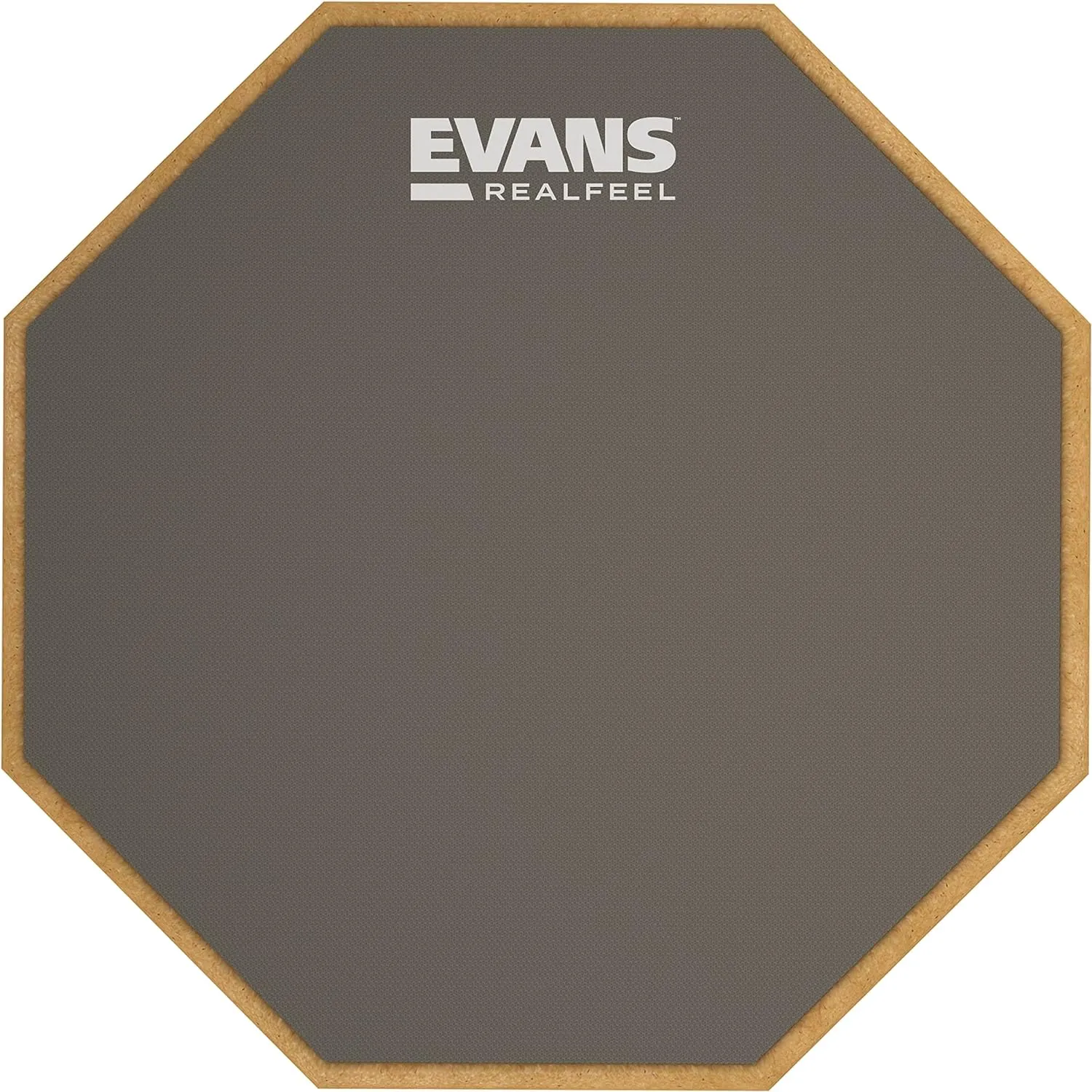 Evans RealFeel - Drum Practice Pad - Drum Pad - Drummer Practice Pad - Gum Rubber, Single Sided, Stand Mountable, 6 Inch