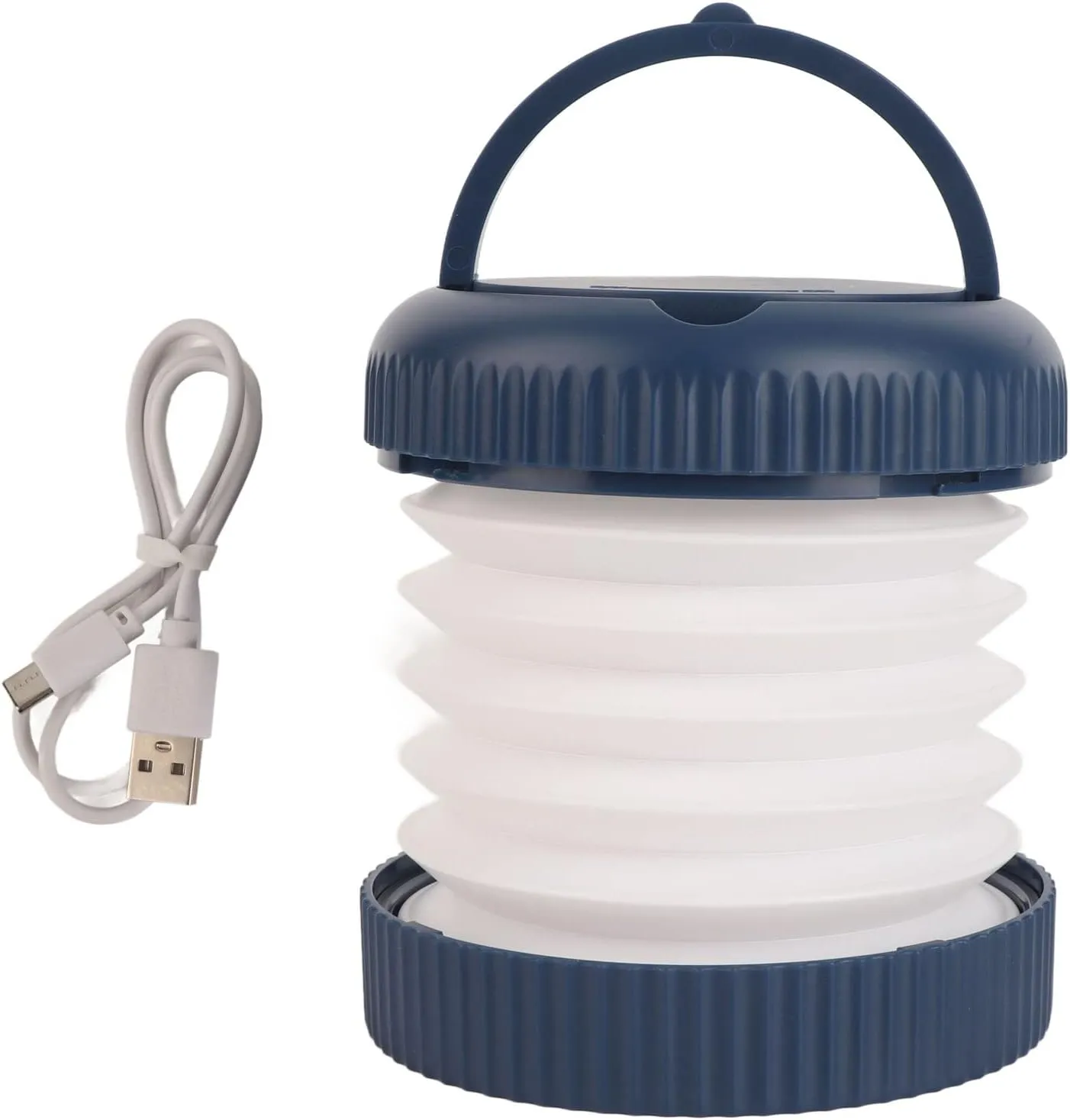 EVGATSAUTO LED Tent Light, Small Eye Rechargeable Collapsible Camping Lantern 3 Modes Long Battery Life for Emergency (Blue)
