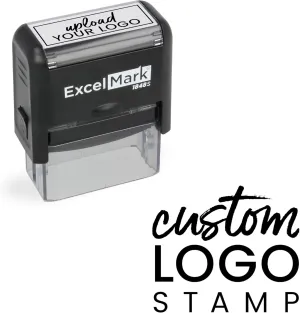 ExcelMark Custom Logo Stamp - Personalized Self-Inking Stamp - Upload Your Own Image (Medium)