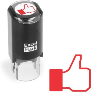 ExcelMark Thumbs Up - Self-Inking Round Teacher Stamp - Red Ink