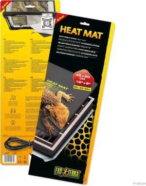 Exo Terra Heat Mat – Self-Regulating Reptile Heating Pad for Terrariums, Conductive Source for Reptiles & Amphibians, Fast Warm-Up, Safe & Energy Efficient, Even Distribution 24W