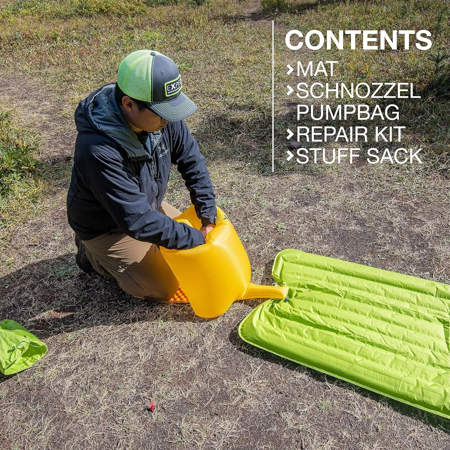 Exped Ultra Series: 1R, 3R, 5R, 7R Single & Duo - Lightweight Backpacking Mat - Packable and Comfortable - Sleeping Pad with Pumpbag for Self-Inflation