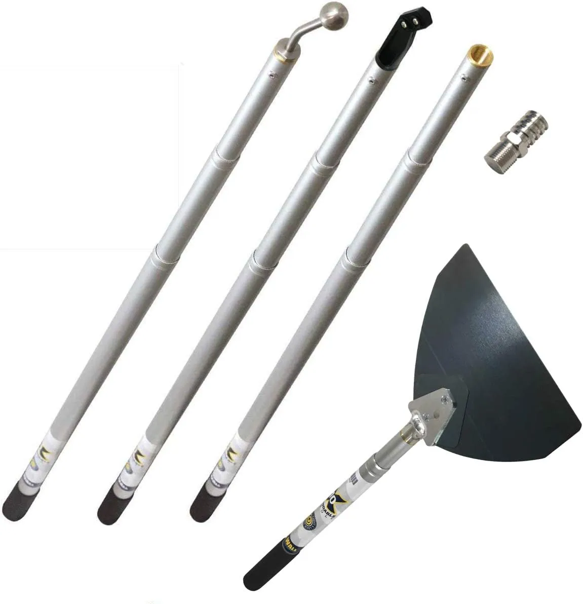 Extendable Drywall Tool Handle Set with Wipedown Knife and Handles for Angle Head, Nail Spotter, Corner Roller, Pole Sander