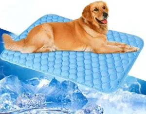 Extra Large Dog Cooling Mat,47.3''*29.6'' Washable Cooling Pet Pad, XXL Portable Kennel Puppy Bed for Summer,Non Slip Sleeping Blanket Pet Pads,Washable Non-Toxic Mats 120 * 75cm