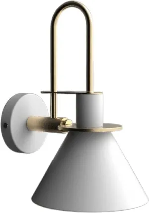 Fashion Vintage Loft Wall Sconce Lamp Wrought Iron Metal Bedroom Bedside Wall Lantern Edison E27 Bulb Living Room Light Fixture for Clothing Store Study Restaurant Decor Indoor and Outdoor (White)