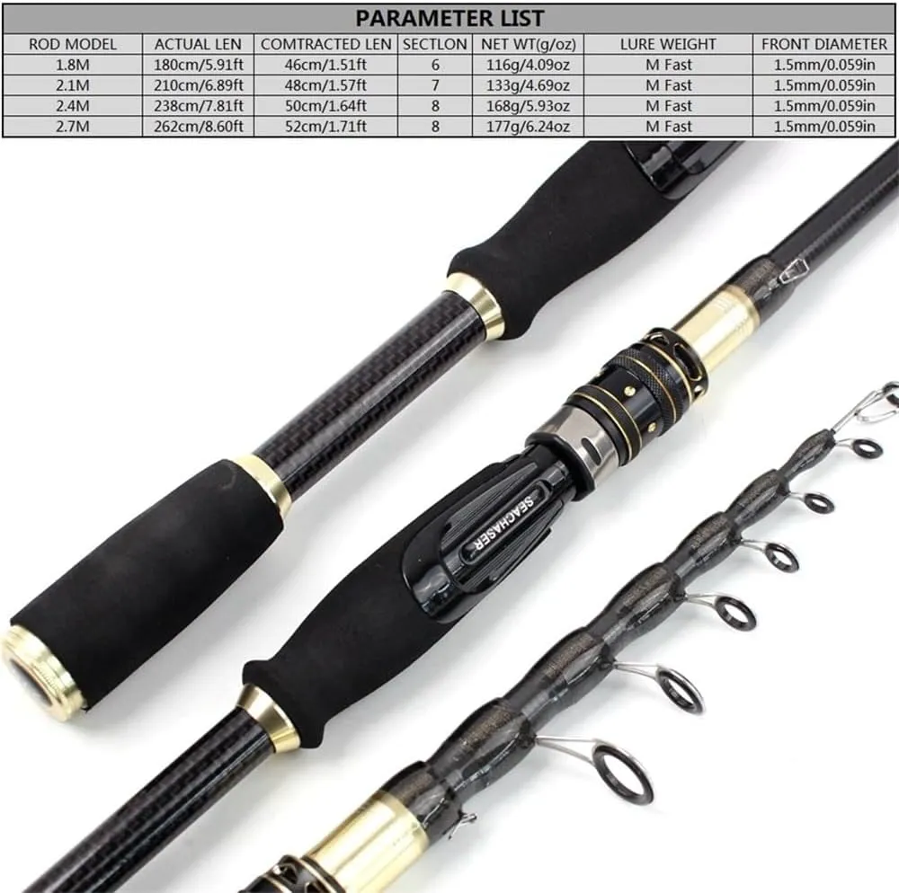 Fishing Poles Multifunctional Portable Lure Fishing Rod Telescopic Carp Pole Fishing Tackle Pocket Travel Fishing Telescopic Fishing Rod