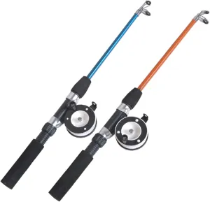 Fishing Rods Mini Fishing Rod 2 Pcs Combo Small Reel Wheel Portable Telescopic Pole Foldable Ice Boat Kids Outdoor Stream Fishing Accessories