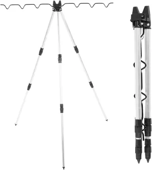 Fishing Support Stand, Multifunctional Rod Tripod Outdoor Sea Fishing Support Stand Telescopic Triangle Fishing Pole Tripod Holder Bracket for Sea Beach Shore Fishing