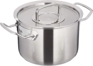 Fissler pure-profi collection Stainless-Steel Stockpot with Lid, Induction (7.9-in, 4.2 Quart) silver
