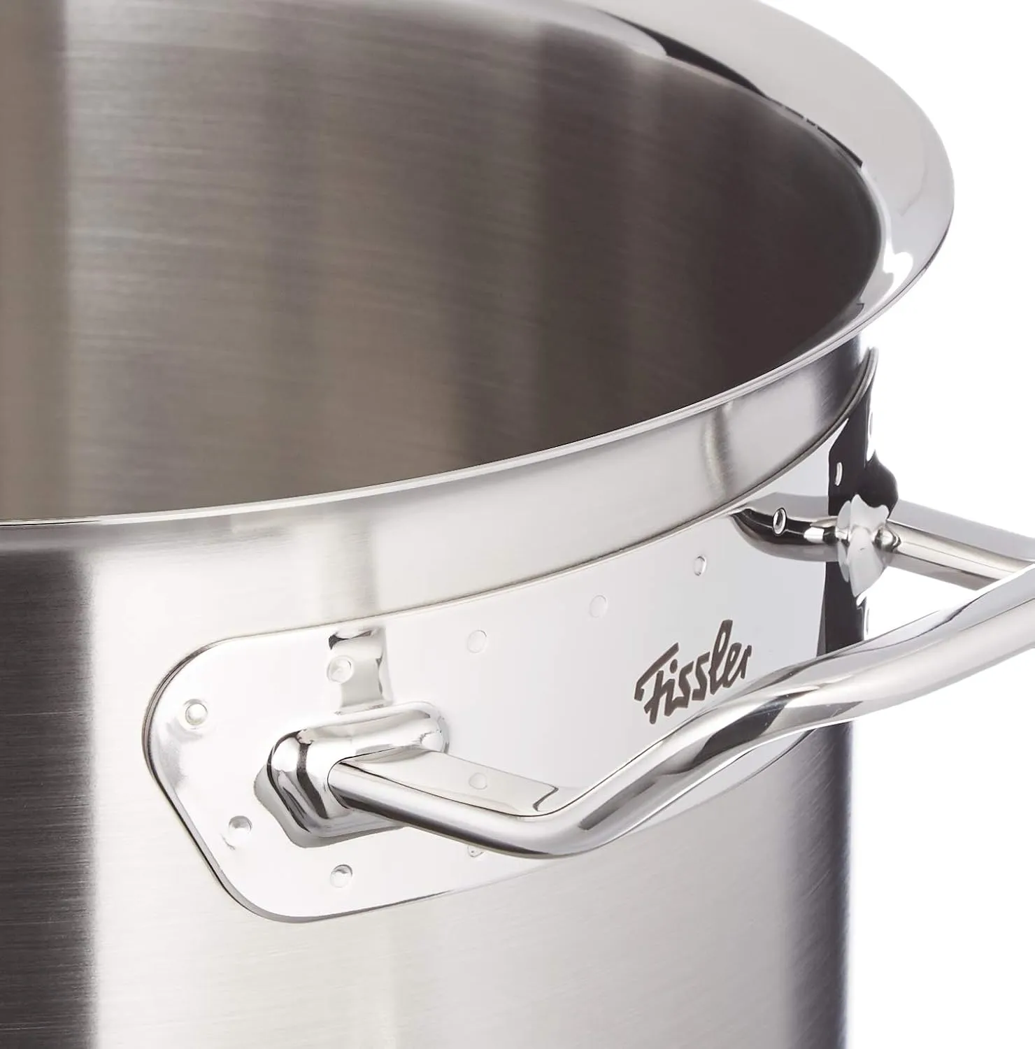 Fissler pure-profi collection Stainless-Steel Stockpot with Lid, Induction (7.9-in, 4.2 Quart) silver