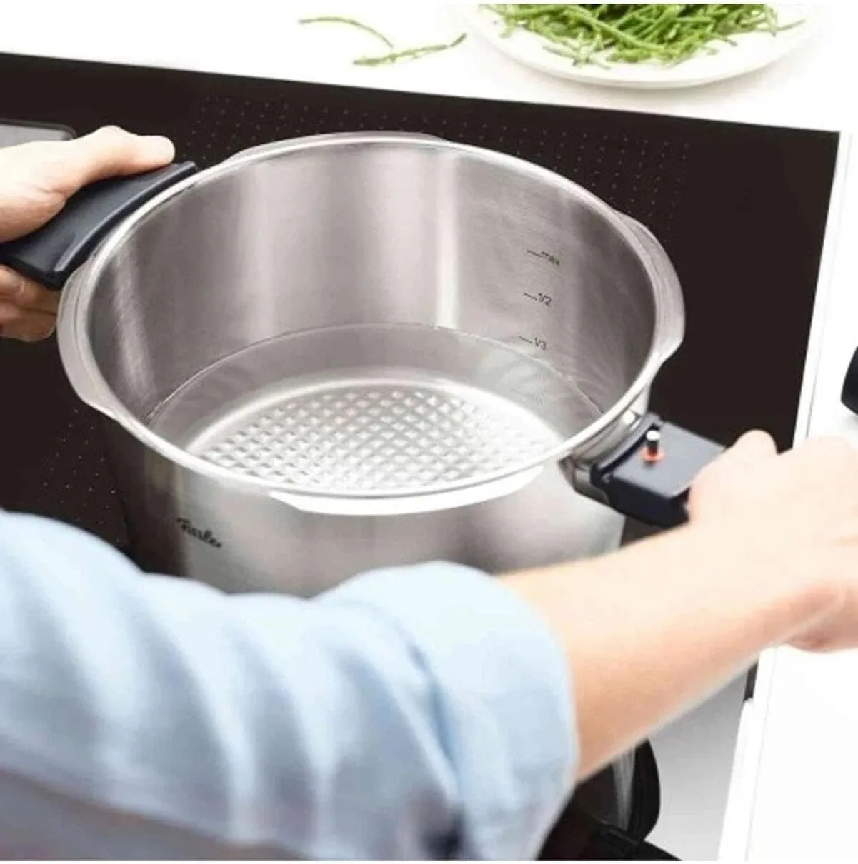Fissler Vitavit Premium Pressure Cooker with Steamer Insert, 6.3 Quart