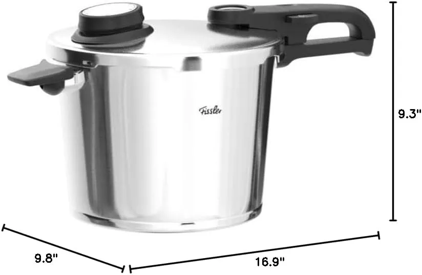 Fissler Vitavit Premium Pressure Cooker with Steamer Insert, 6.3 Quart