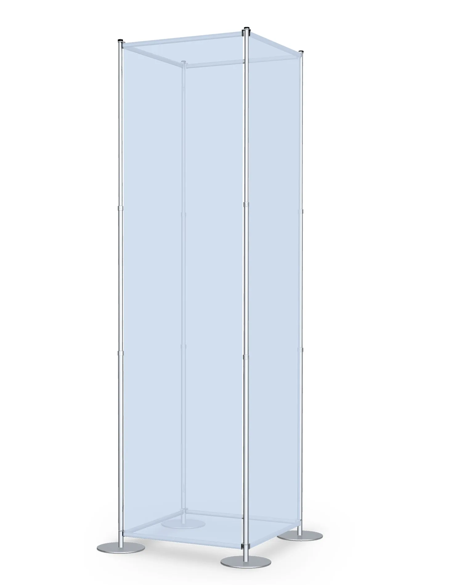 Fixed Width Square Tower | 24 Inch Silver
