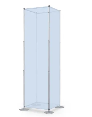 Fixed Width Square Tower | 24 Inch Silver