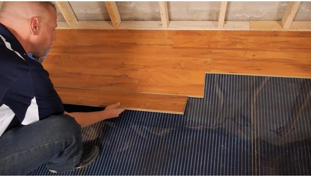 Float QWARM1.5X5F120 Radiant Floor Heating Mat for Below Laminate, Wood, Luxury Vinyl Floating Flooring- Cuttable Mat Size 1.5'x5' 120 Volt (Covers 7.5sf)