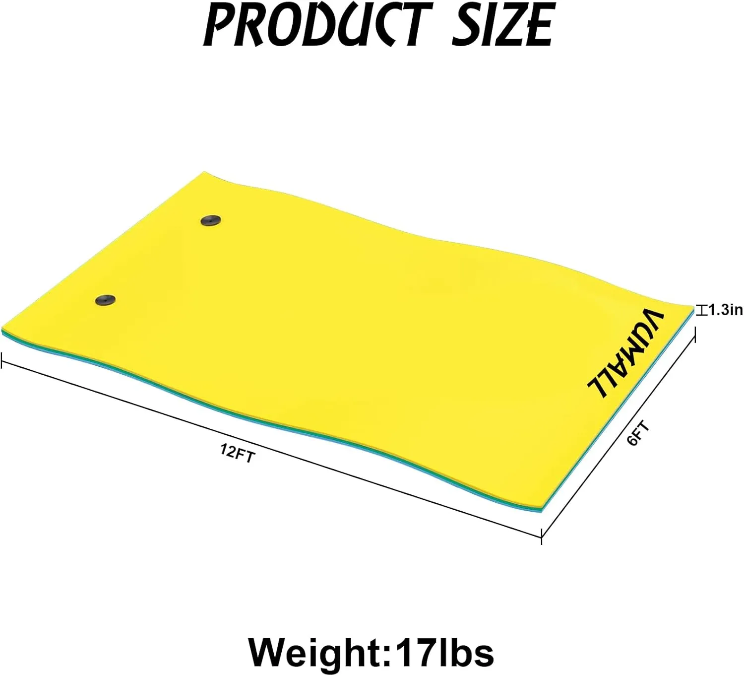Floating Water Pad Mat, 3-Layer Tear-Resistant XPE Foam Water Floating Mat, Lily Pad for Water Recreation Pool, Lake, Beach, Ocean