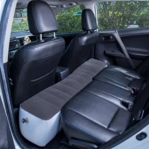 FMS Car Travel Inflatable Mattress Back Seat Gap Pad Mattress Air Bed Cushion Camping Air Couch (Gray)