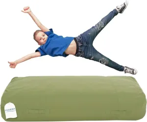 Foamma Crash Pad 15" x 44" x 72", Green - Sensory Crash Pad Mat with Foam Blocks for Kids and Adults to Jump, Play or Relax