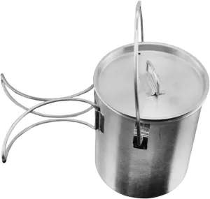 Foldable Camping Cup Mini Hanging Cup Portable Cookware Cook Pot Beverage Container for Camp Backpacking Hiking Travel Picnic
