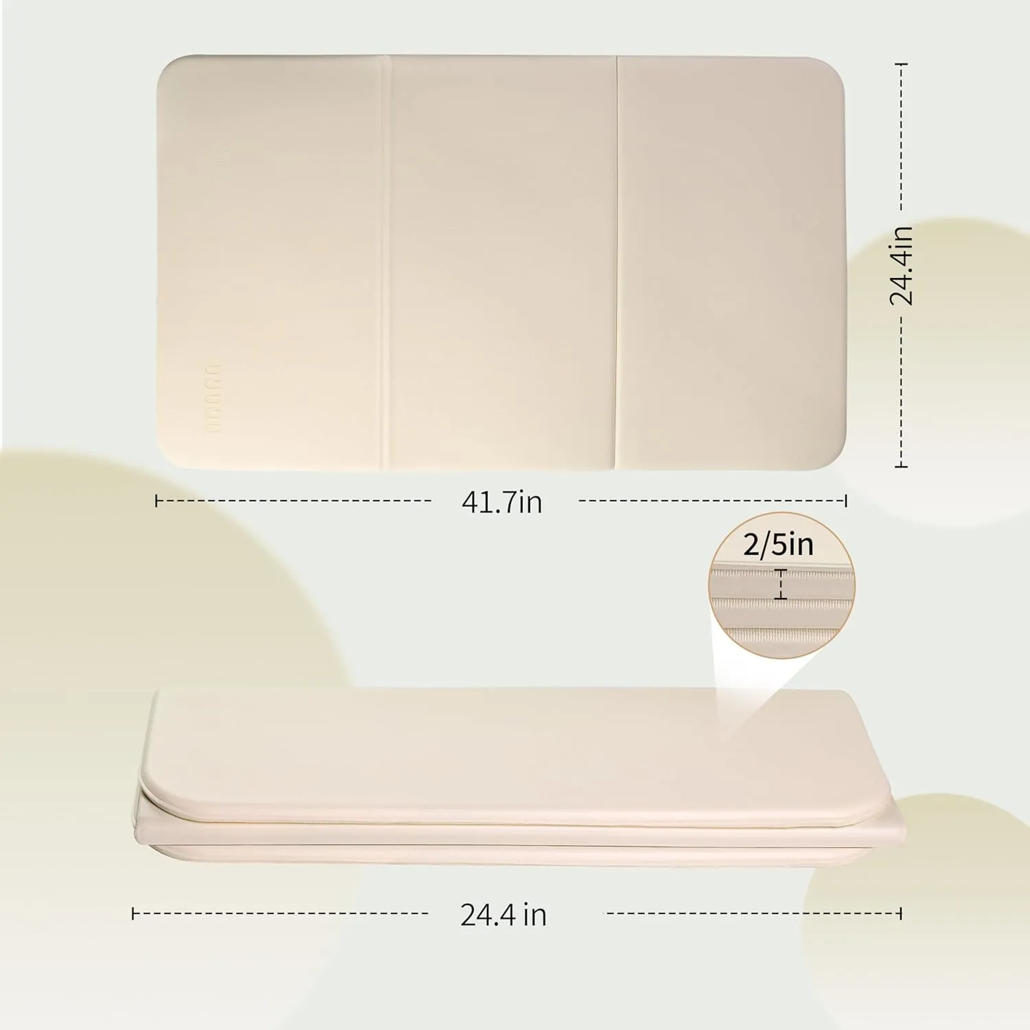 Foldable Exercise & Yoga Pad for Women Kids, 1.0" Thick Eco-Friendly Kneeling Pad & 13"x24" Push Up Mat, Non-Toxic POE Kids Play Mat, Lightweight Gym Cushion for Yoga, Pilates, Home