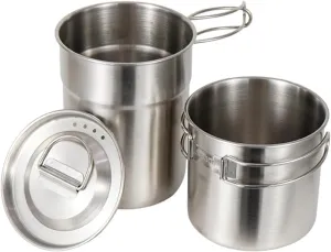 Folding Camping Cups and Mugs Pots Stainless Steels Outdoor Cookware Picnics Water Mugs for Hiking Backpacking Picnics