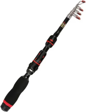 Folding Pole Compact Fishing Supplies Telescopic Rod for Travelers 2.1m Length Fisherman's Favorite