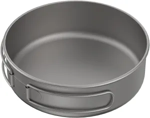 Frying Pan with Folding Handle – 900ML Titanium Camping Frypan, Camping Cookware, Ultralight Good thermal conductivity for Backpacking,Camping,Hiking,Picnic.