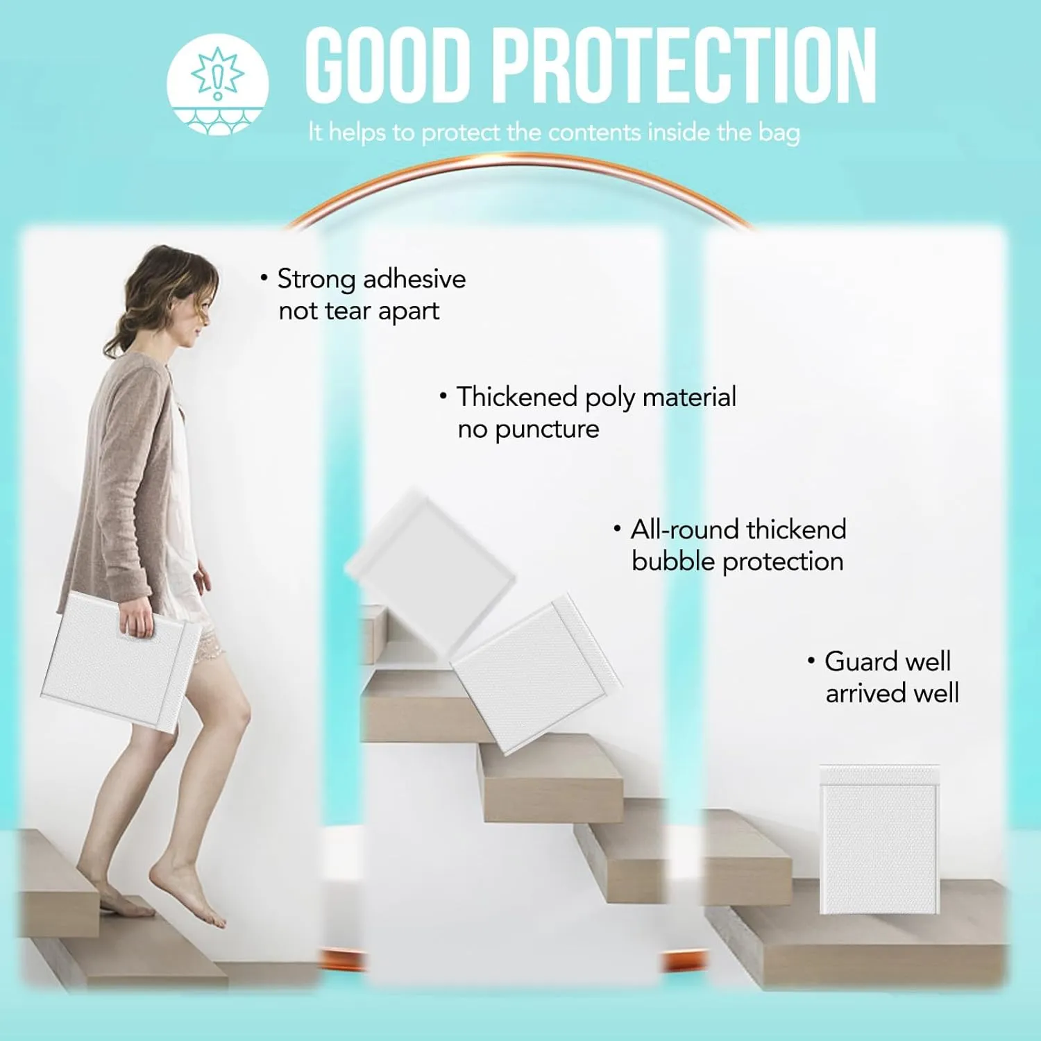 Fuxury Bubble Mailers 12x15" White Padded Envelopes 25 Pack large bubble mailer Strong Adhesion Padded Mailer,Self-Seal Bubble Envelope for Mailing Small Business,Magazine, Clothing.