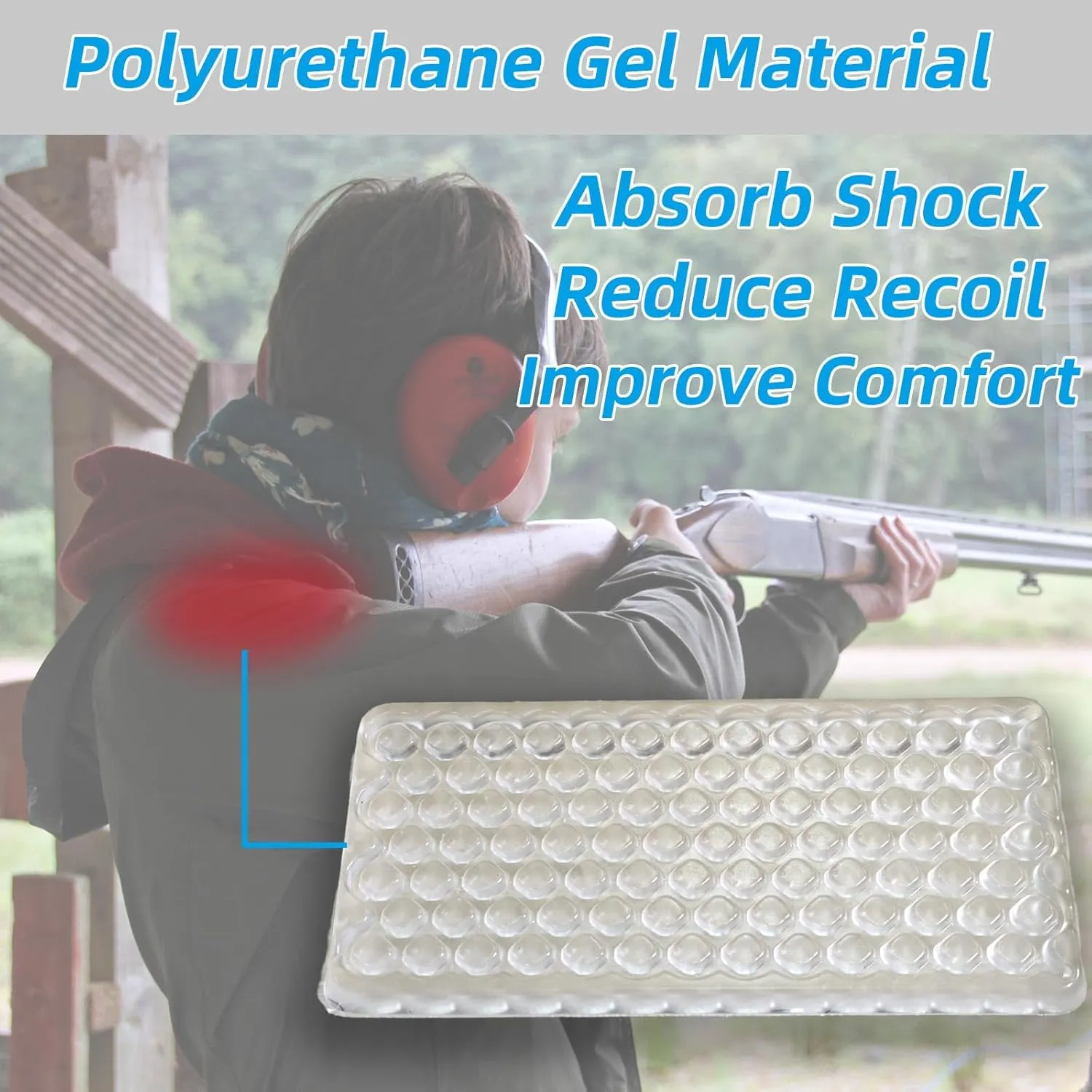 G3 Recoil Pad for Shooting Shirts, Vests and Jackets, Cushion Shoulder Pads Recoil Shields for Browning Recoil Pad Pocket