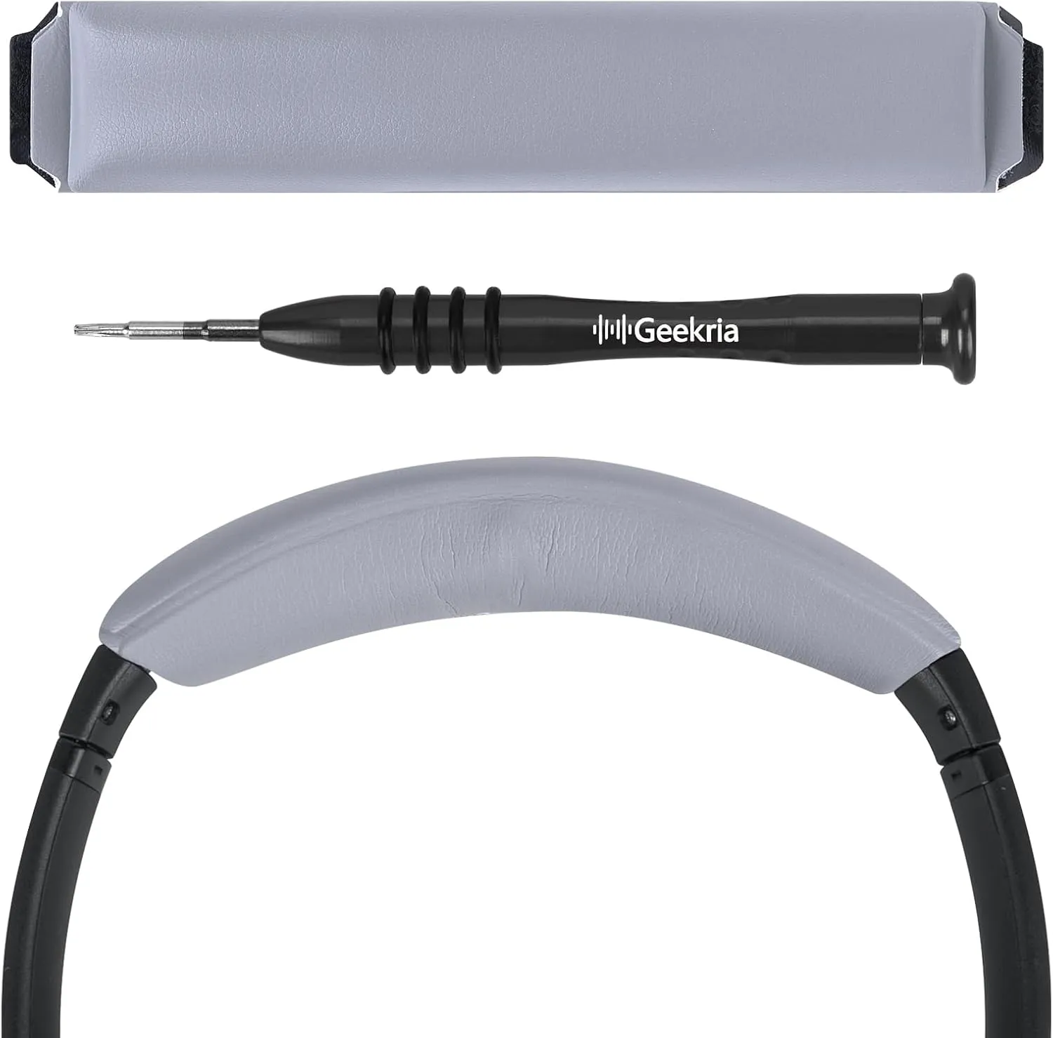 Geekria Headband Pad Compatible with Bose QuietComfort 35 ii Gaming, QC 35, QC SE, Headphones Replacement Repair Part (Grey)