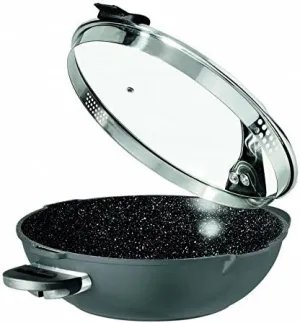 Germany's Stoneline Xtreme Series Non-stick Non-Toxic Stone Coating Cookware 12.8" Wok - 2016 Top of the line model, better taste food