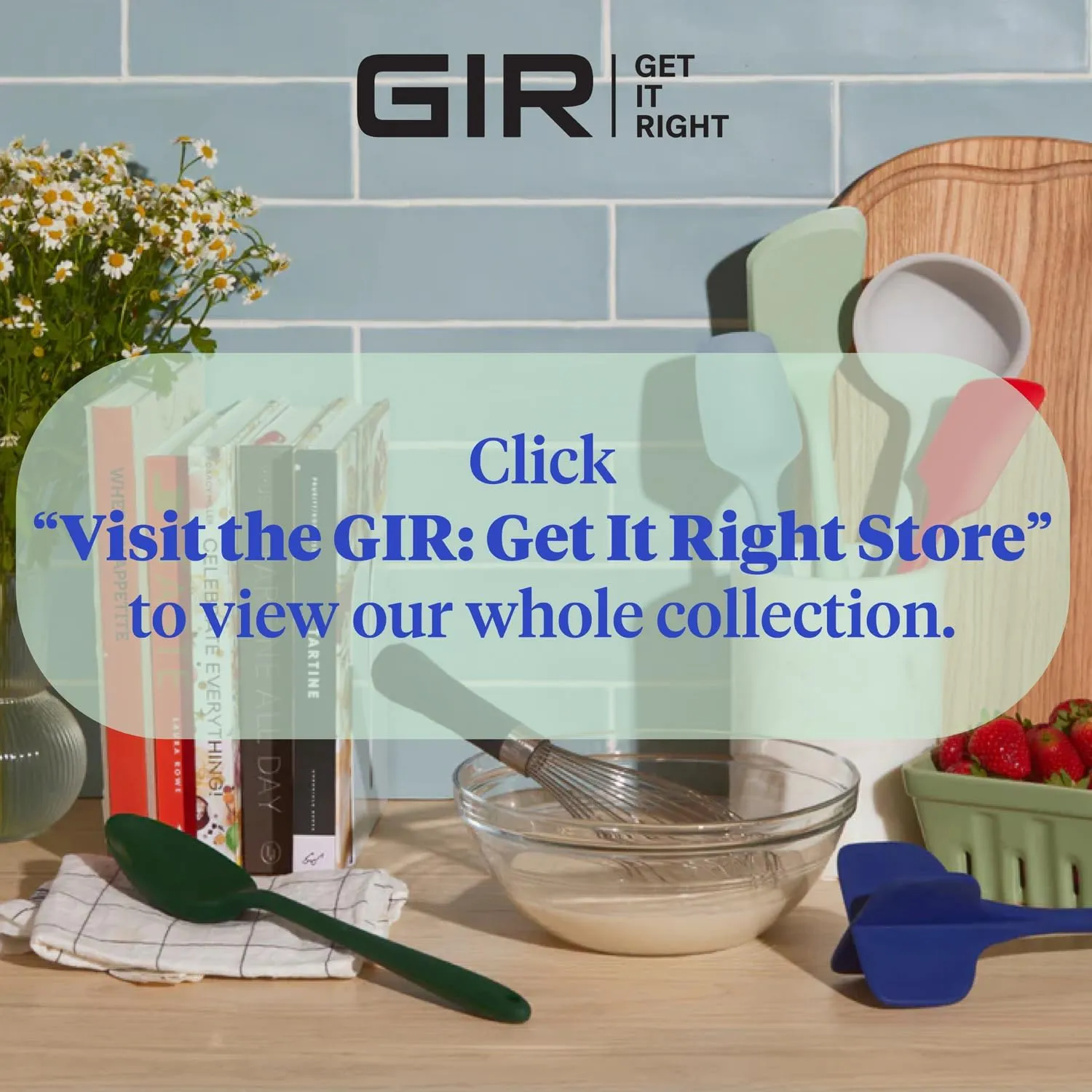 GIR: Get It Right - Premium Mini Silicone Spatula Turner - 11" x 2.6" x 0.7" - Seamless One Piece Design - Nonstick & Heat Resistant - Food Grade - Rubber Spatula - Baking & Cooking - BPA-Free - White