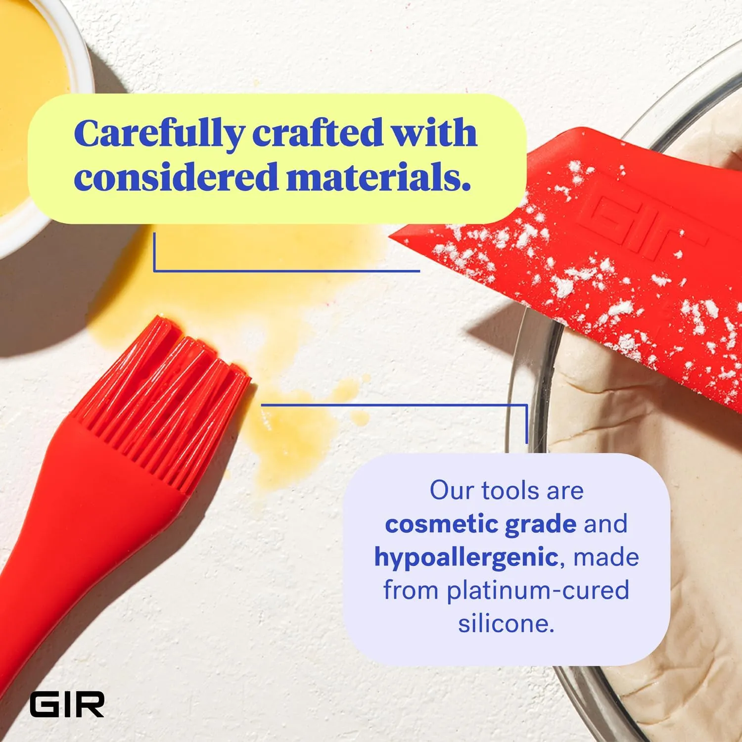 GIR: Get It Right - Premium Mini Silicone Spatula Turner - 11" x 2.6" x 0.7" - Seamless One Piece Design - Nonstick & Heat Resistant - Food Grade - Rubber Spatula - Baking & Cooking - BPA-Free - White