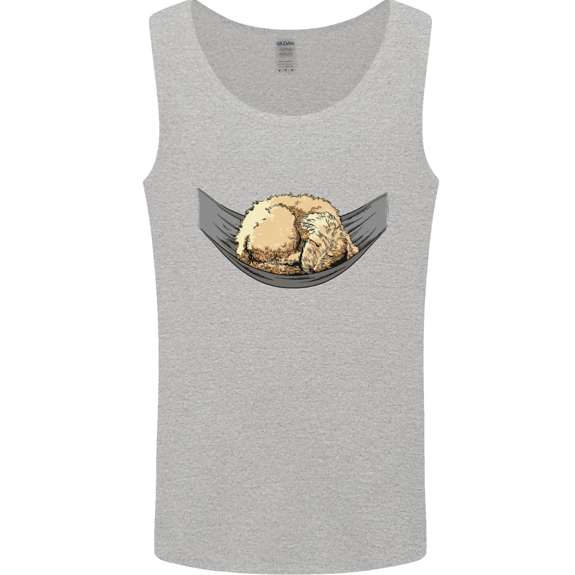Goldendoodle on a Hammock Dog Mens Vest Tank Top