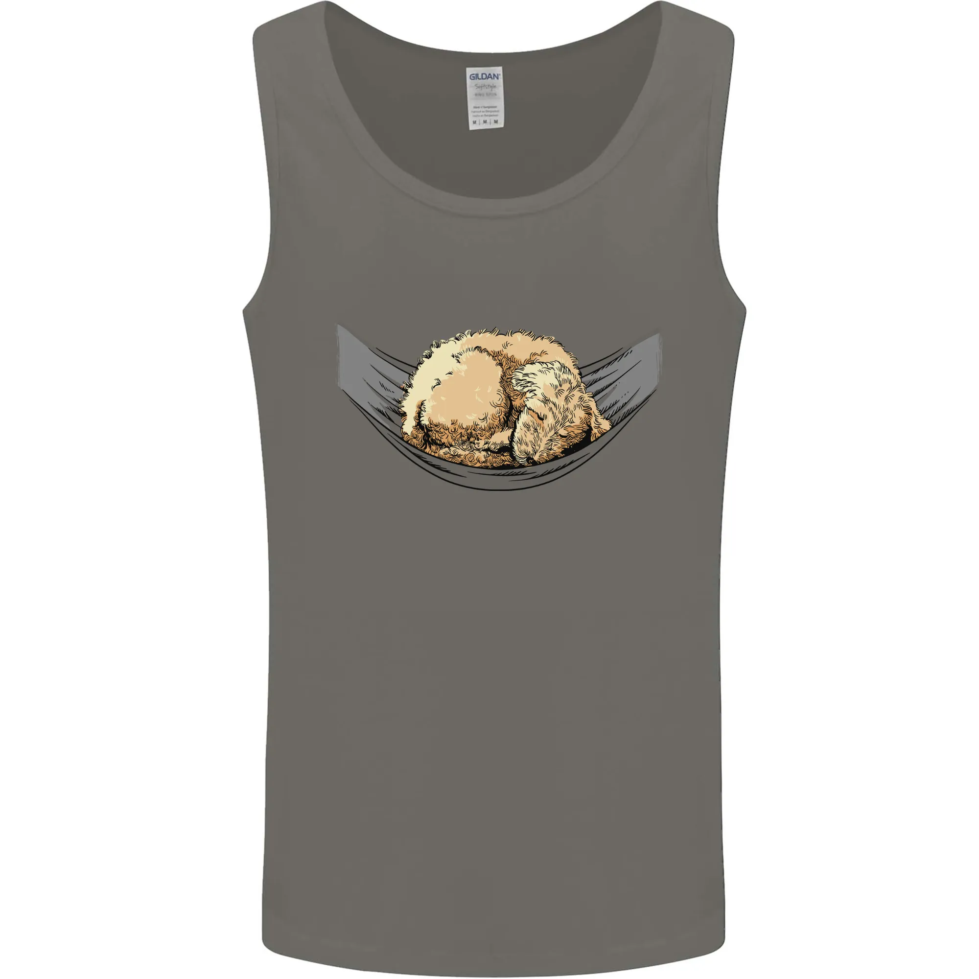 Goldendoodle on a Hammock Dog Mens Vest Tank Top