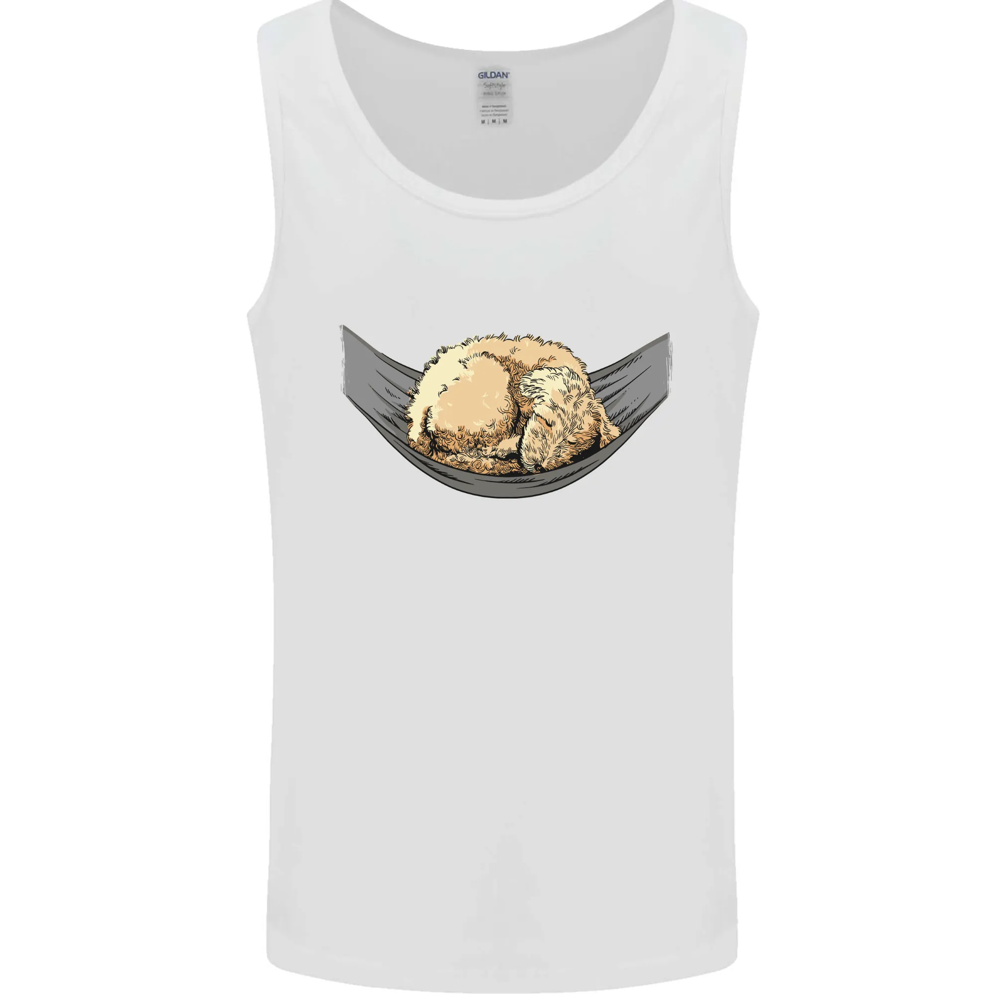 Goldendoodle on a Hammock Dog Mens Vest Tank Top