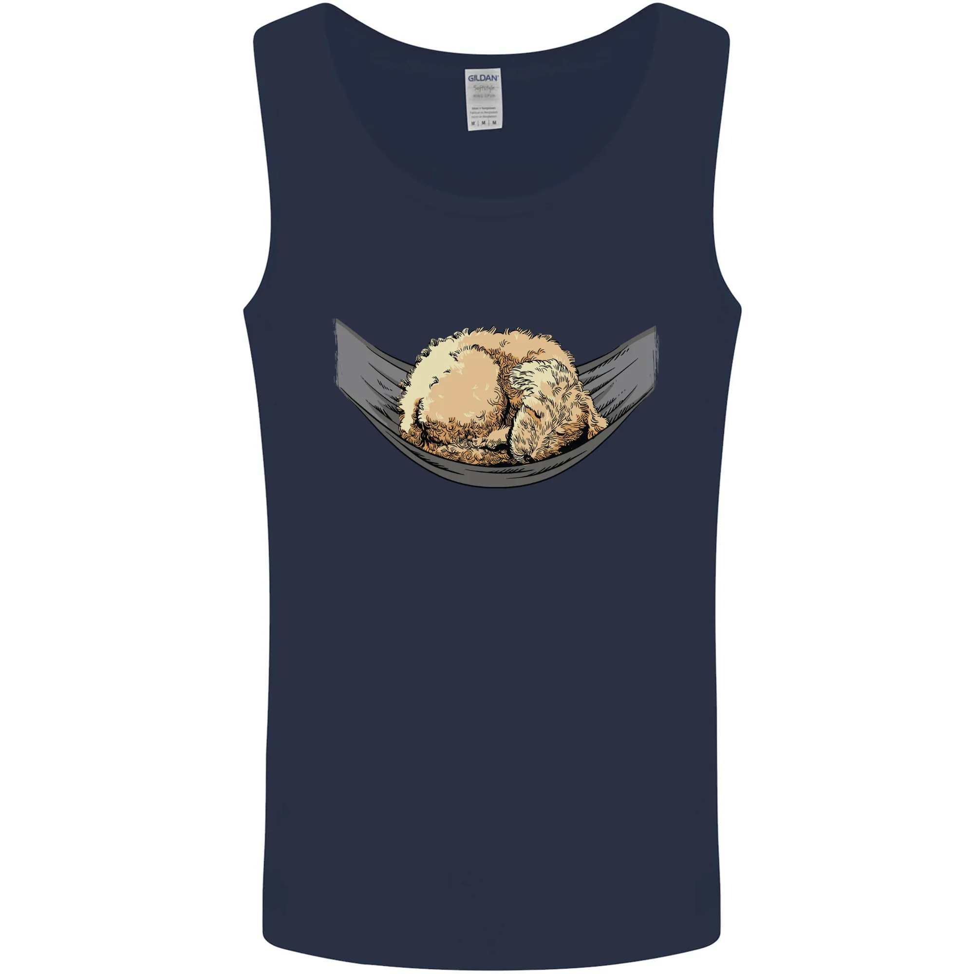 Goldendoodle on a Hammock Dog Mens Vest Tank Top