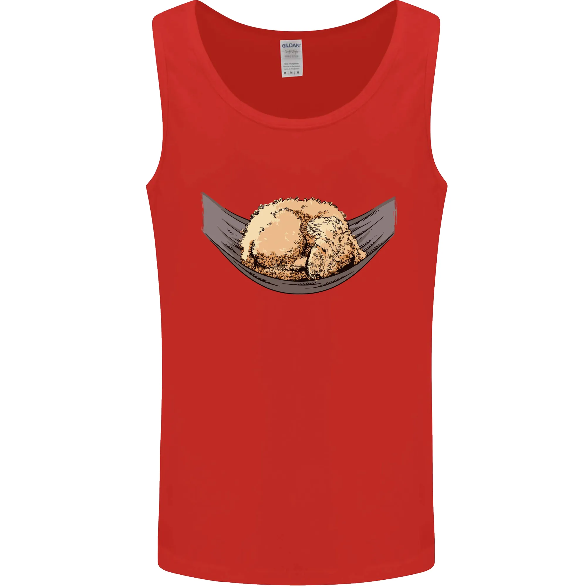 Goldendoodle on a Hammock Dog Mens Vest Tank Top