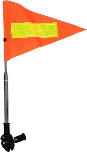 Golf Cart Flag Pole Reflective Golf Cart Accessories Reflective Golf Cart Safety 21X29cm Orange Safety Flag Telescopic Pole Golf Cart Flag Mount Wheelchairs High Visibility Safety Flag