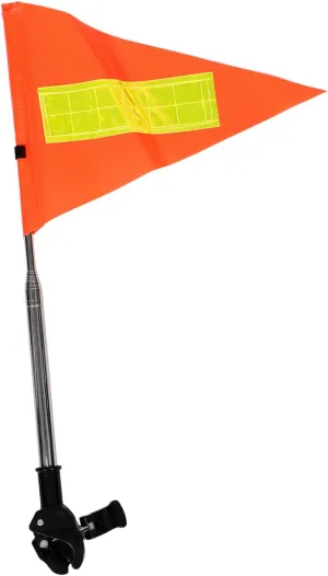 Golf Cart Flag Safety Flag Telescopic Pole Flag Golf Cart Decor Telescopic Triangle Flag Stroller Flag Golf Cart Reflective Flag Mobility Scooter Flag Golf Flag Pole
