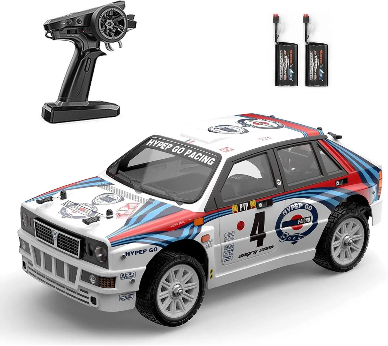 GoolRC 14302 Brushless RC Drift Car, 1:14 Scale 4WD 42KM/H High Speed Racing Truck, 2.4GHz Off-Road RC, Electric Drifting Car for Adults, Includes 2 Batteries