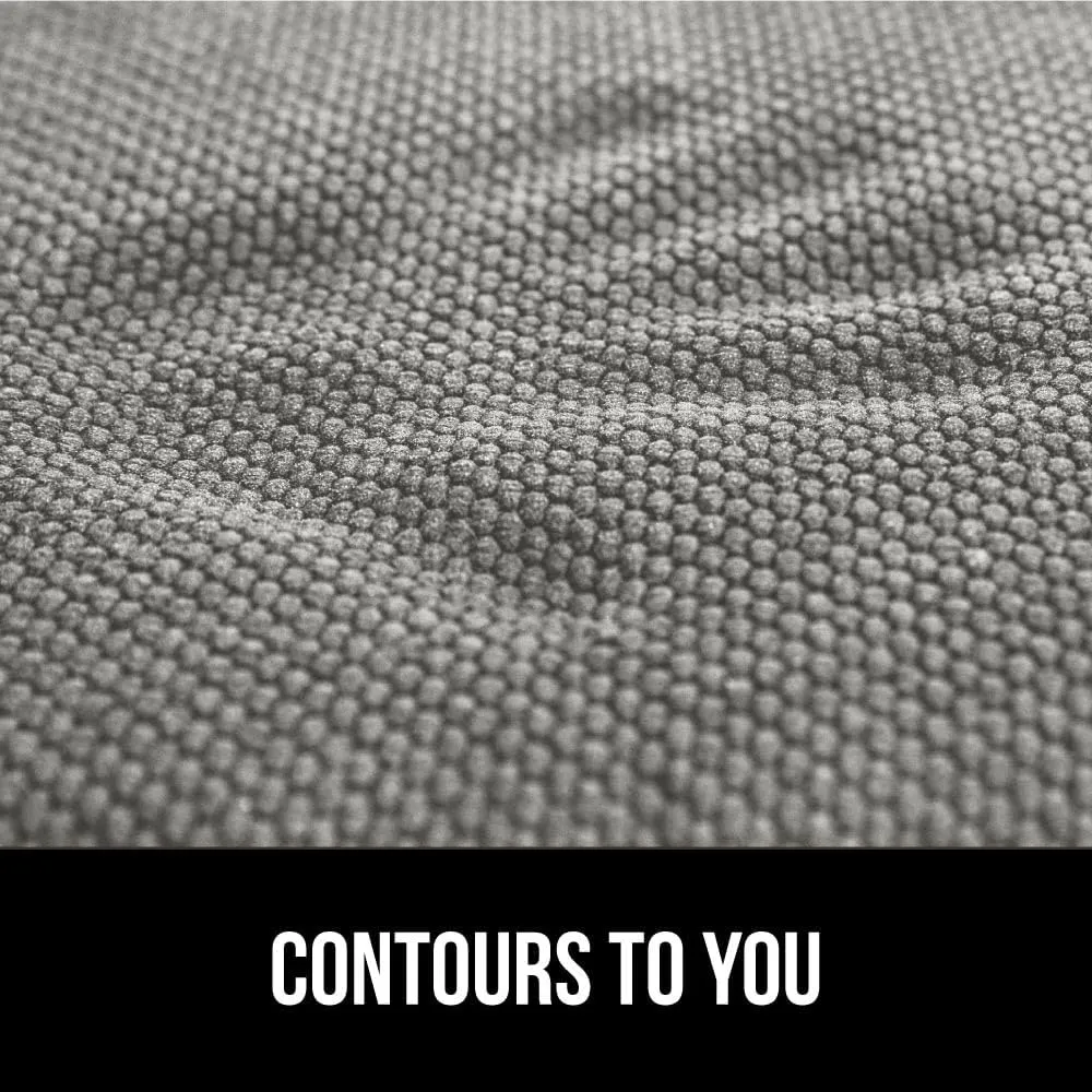 GORILLA GRIP Slip Resistant Chair Cushions, No Ties Required, Memory Foam Pads for Dining Room, Kitchen Table, Office, Rocking Chairs, Plush Seat Cover Cushion Pad, Home Decor, Set of 2, 16x16, Gray