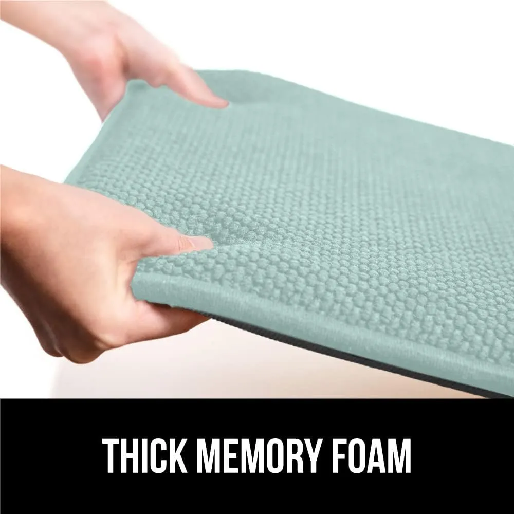 GORILLA GRIP Slip Resistant Chair Cushions, No Ties Required, Memory Foam Pads for Dining Room Kitchen Table Office Rocking Chairs, Plush Seat Cover Cushion Pad, Home Decor, Set of 4 16x16, Sea Blue