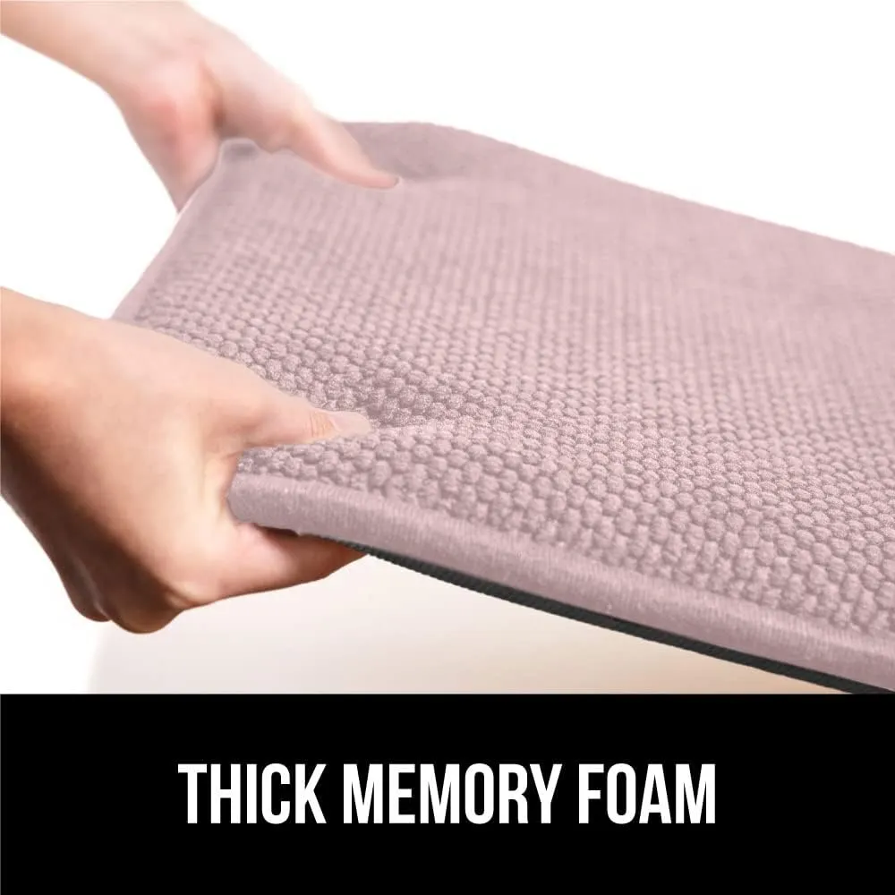 GORILLA GRIP Slip Resistant Chair Cushions, No Ties Required, Memory Foam Pads for Dining Room, Kitchen Table Office Rocking Chairs, Soft Seat Cover Cushion Pad, Home Decor, Set of 2 16x16, Dusty Rose