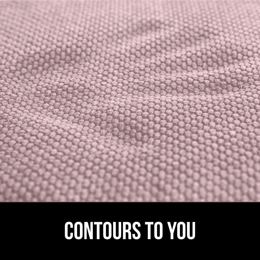 GORILLA GRIP Slip Resistant Chair Cushions, No Ties Required, Memory Foam Pads for Dining Room, Kitchen Table Office Rocking Chairs, Soft Seat Cover Cushion Pad, Home Decor, Set of 2 16x16, Dusty Rose