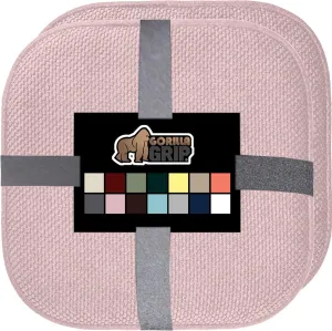 GORILLA GRIP Slip Resistant Chair Cushions, No Ties Required, Memory Foam Pads for Dining Room, Kitchen Table Office Rocking Chairs, Soft Seat Cover Cushion Pad, Home Decor, Set of 2 16x16, Dusty Rose
