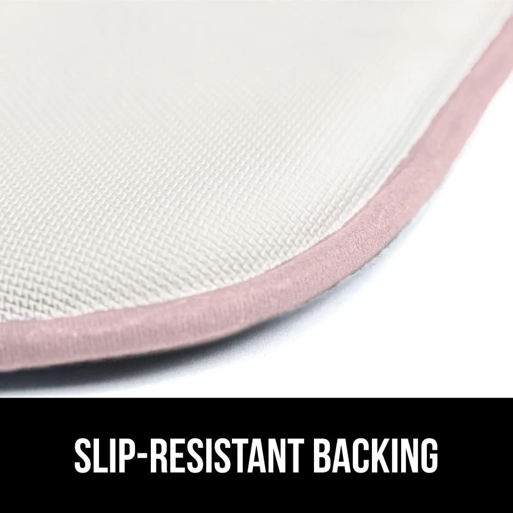 GORILLA GRIP Slip Resistant Chair Cushions, No Ties Required, Memory Foam Pads for Dining Room, Kitchen Table Office Rocking Chairs, Soft Seat Cover Cushion Pad, Home Decor, Set of 2 16x16, Dusty Rose