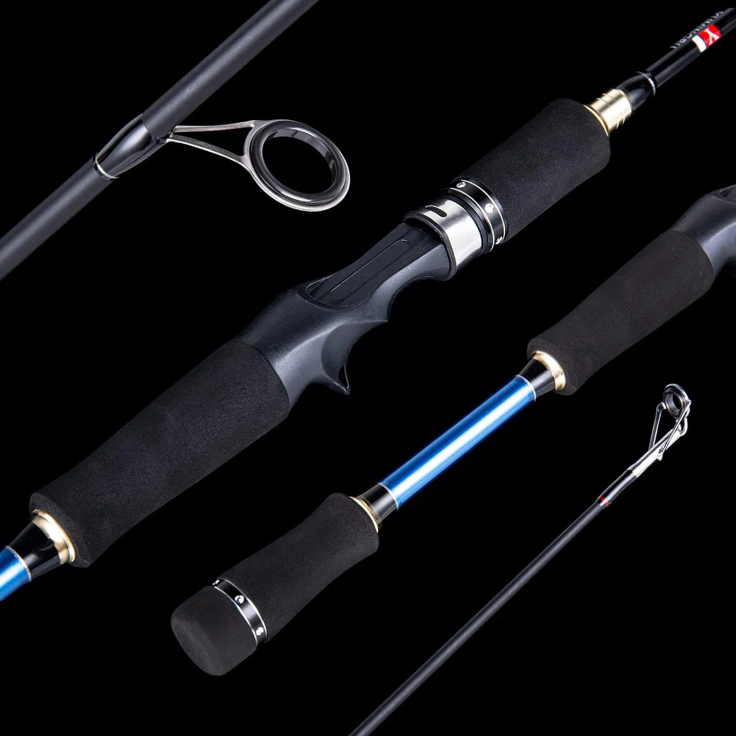 Goture Portable Travel Fishing Rod - 1 Piece/2 Piece/3 Piece Fishing Pole with Bag, Ultralight Telescopic Fishing Rod/Twin Tip Spinning and Casting Rod/Baitcaster Rod for Crappie Bass Trout Fishing