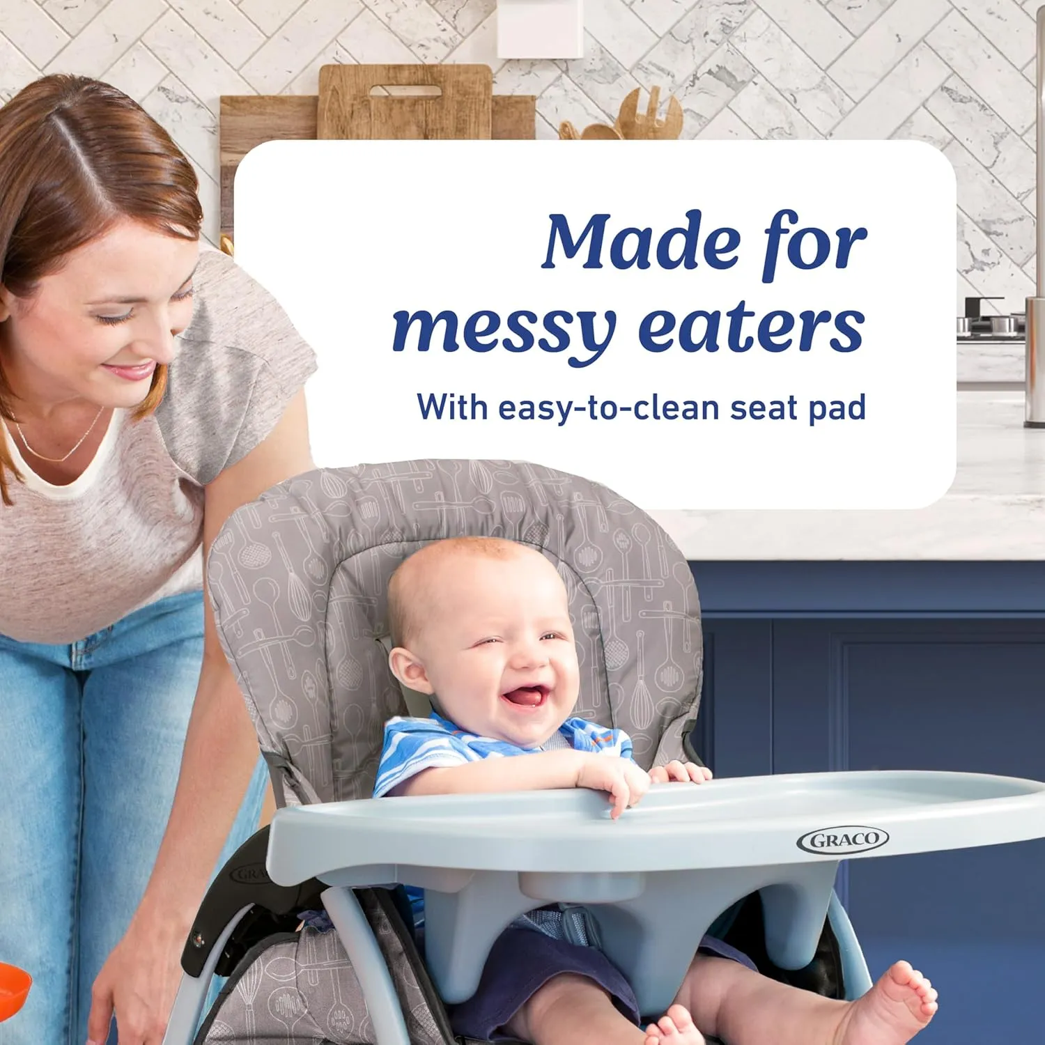 Graco Slim Snacker High Chair, Ultra Compact High Chair, Whisk